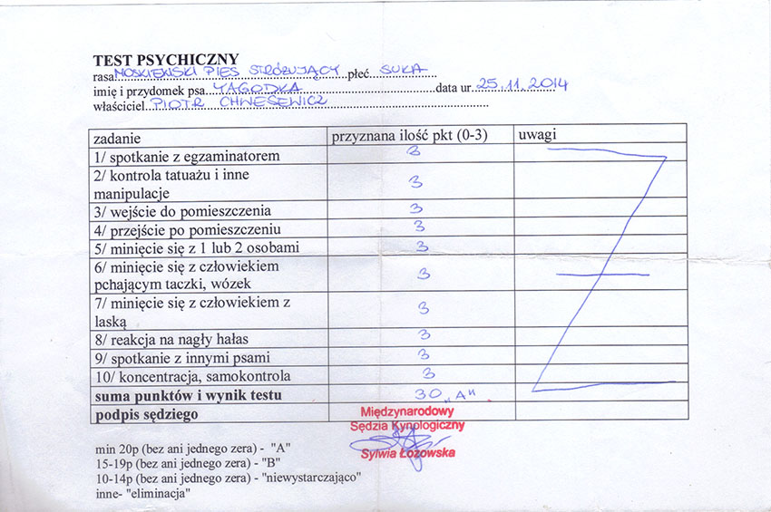 Test psychiczny - Yagodka - Tajga